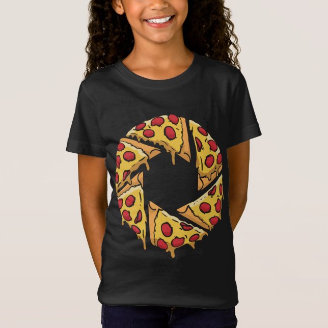 Camiseta Pizza Shutter - Pizza Slice Camera Shutter Graphic (Frente)