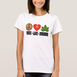 Camiseta Pizza - Sinal de Paz Tomato Heart e Folhas de Basi