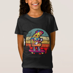 Camiseta Pizza Skate Retro Vintage Skateboard Gift