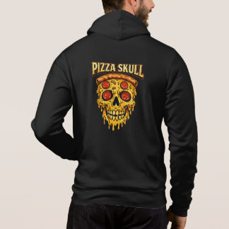 Camiseta Pizza Skull Vintage Dark Humor Food Lover Design