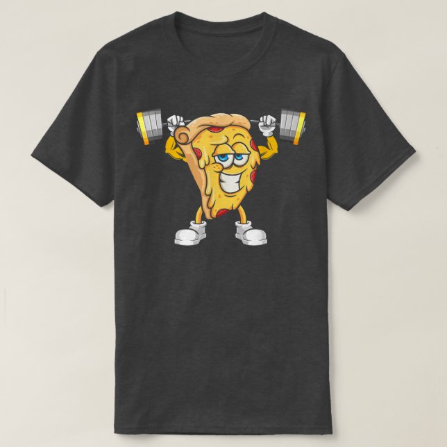 Camiseta Pizza Slice de Fazer de Fatia, Malhação de Constru (Frente do Design)