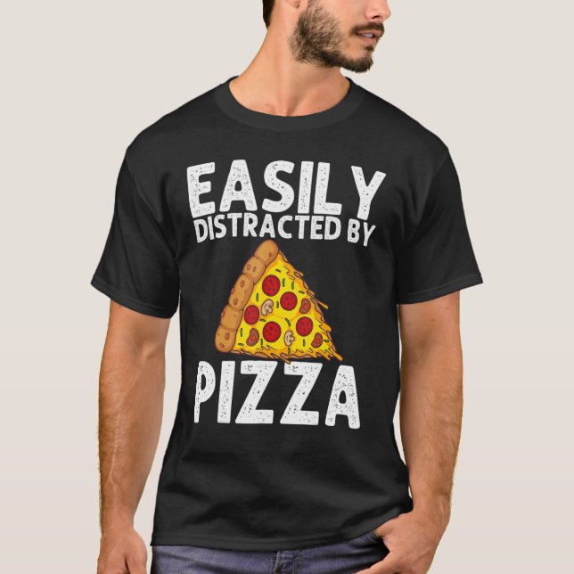 Camiseta Pizza Slice Para Homens Miúdas Pizza Pizza (Frente)