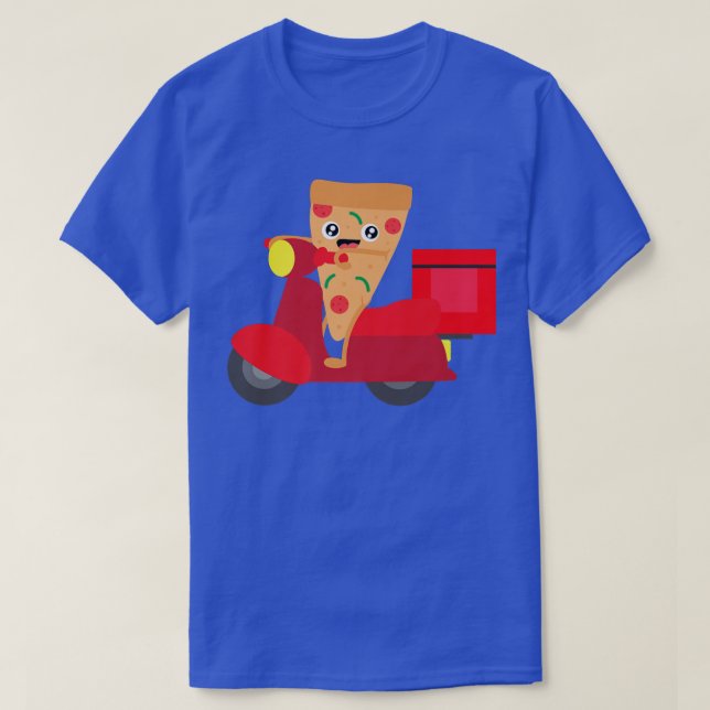 Camiseta Pizza Slice Patinete Pizza Entrega Presente (Frente do Design)
