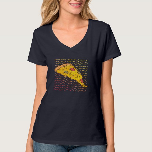 Camiseta Pizza Slice Pizzaholic Italiano Fast Comida Lover  (Frente)