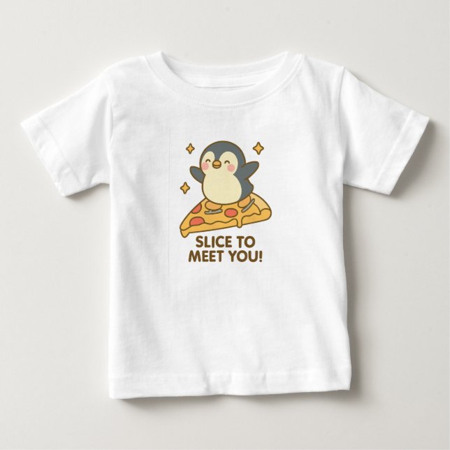 Camiseta Pizza Slide Champion – Penguin on a Slice  (Frente)