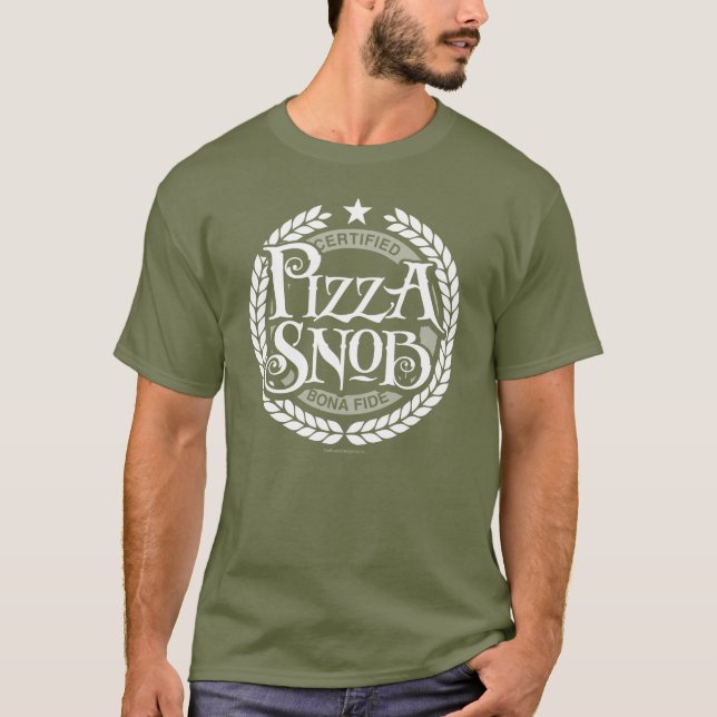 Camiseta Pizza Snob - amante de pizza engraçado (Frente)