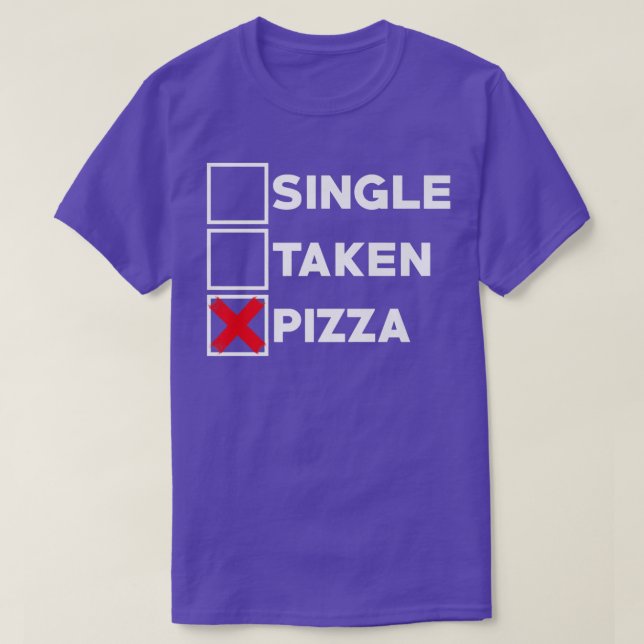 Camiseta Pizza solteiro Tomada Pizza Comida Italiana Pizza  (Frente do Design)