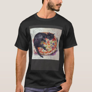 Camiseta Pizza Sono Gato Preto