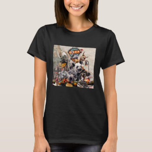 Camiseta Pizza Taco Animais Selfie Em Restaurante