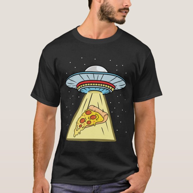 Camiseta Pizza Ufo Abdução Pizza Lover (Frente)