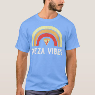 Camiseta Pizza Vibes Vintage Rainbowengraçado Pizza Lover 2