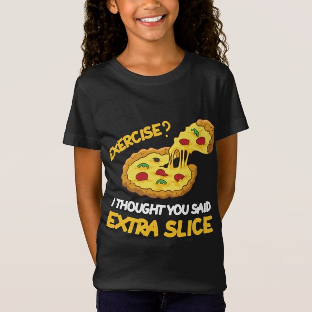 Camiseta Pizza Workout Homework Funny Pizza Kids School Exp (Frente)
