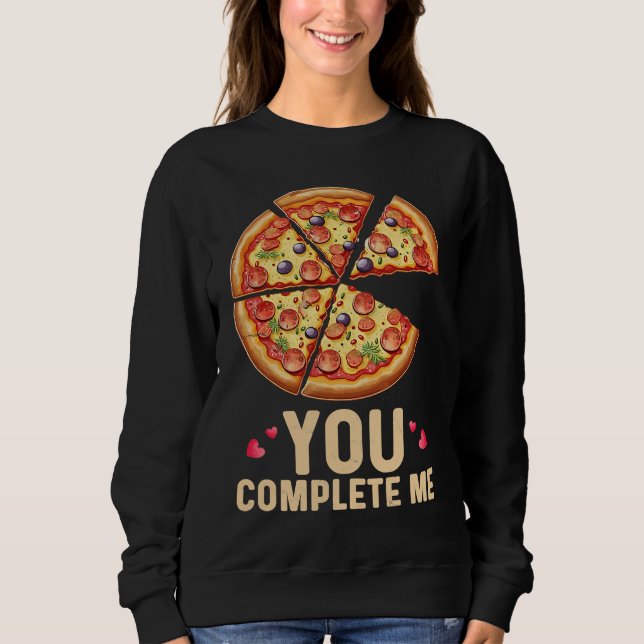 Camiseta Pizza You Complete Me Valentines Day Pizza (Frente)