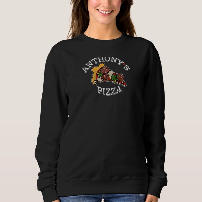 Camiseta Pizzaria italiana clássica de Anthony Raglan (Frente)