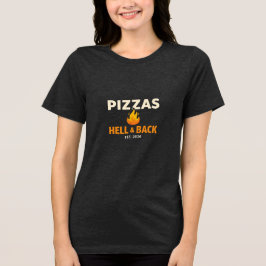 Camiseta Pizzas Over Hell & Back – L Pizza Engraça