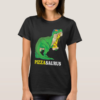 Camiseta Pizzasaurus Rex Dinossauro Fofo Com Óculos de Sol 