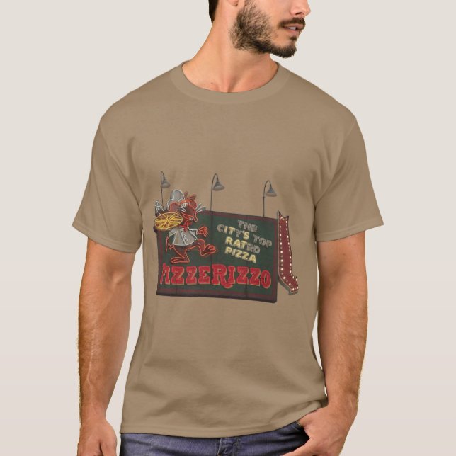 Camiseta Pizzerizzo é pizza de rato (Frente)