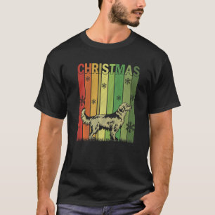 Camiseta Pj De Natal Combinando Cão Retriever Dourado Retro