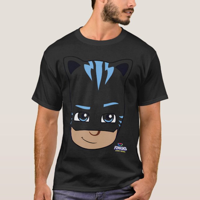 Camiseta Pj Mask Catboy Grande Rosto Foto Herói (Frente)