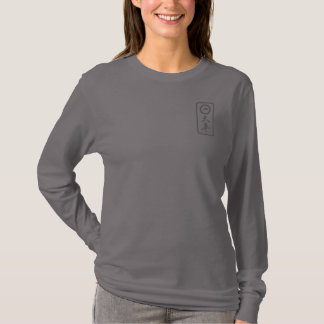 Camiseta PJK Women's Grey Long Sleeve Shirt / kanji & logo