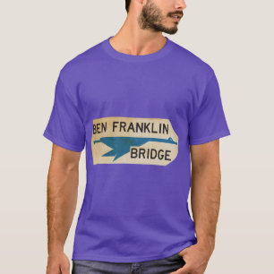 Camiseta Placa da Ponte Ben Franklin Superdimensionada