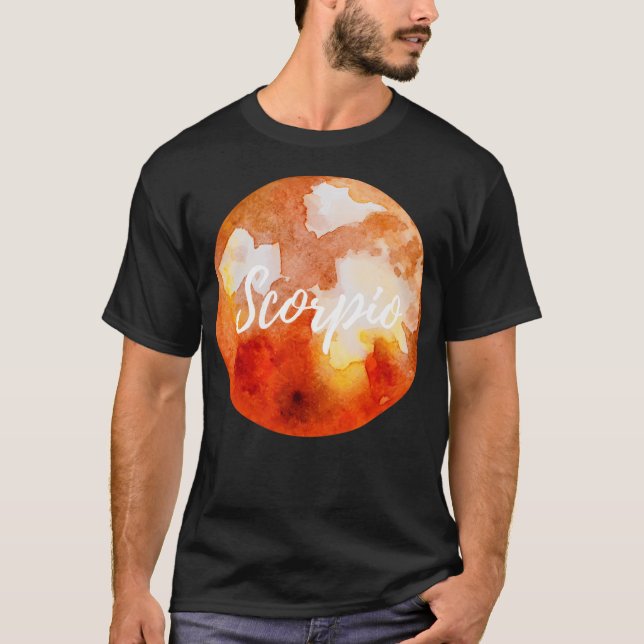 Camiseta Placa de Água Sinal Scorpio Star (Frente)