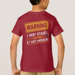 Camiseta Placa de aviso de obra engraçada Humor de construç