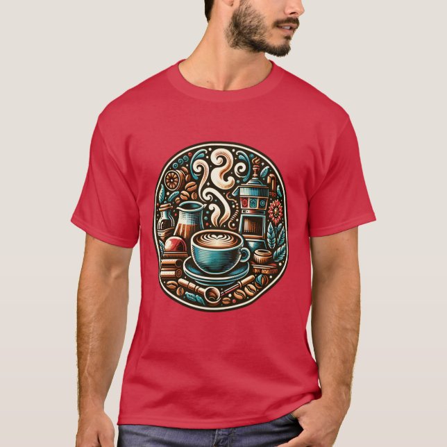 Camiseta Placa de café vintage (Frente)