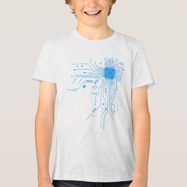 Camiseta Placa de Circuito Engraçada Computador Eletrônica (Frente)