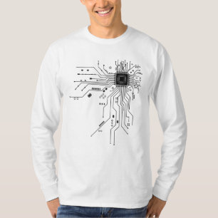 Camiseta Placa de Circuito Engraçada Computador Eletrônica