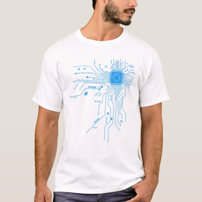 Camiseta Placa de circuito impresso de geekiada engraçada,  (Frente)