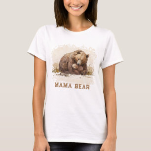 Camiseta Placa de Dia de as mães de Cubo BEAR MAMA AP72