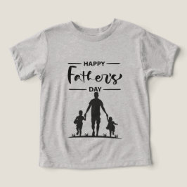 Camiseta Placa de Dia de os pais Silhueta Preta e Branca Mo