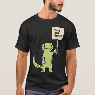 Camiseta Placa de Dinossauro Protetor do Planeta