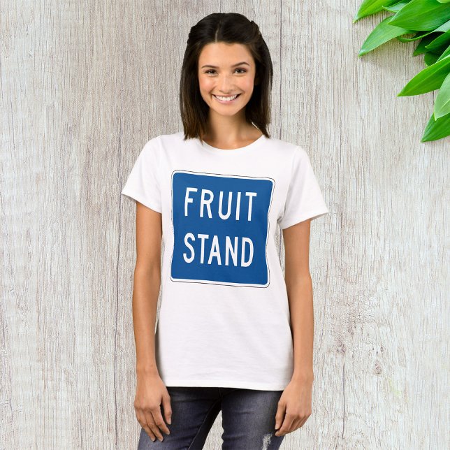Camiseta Placa de Estrada da Banca de Frutas (Criador carregado)