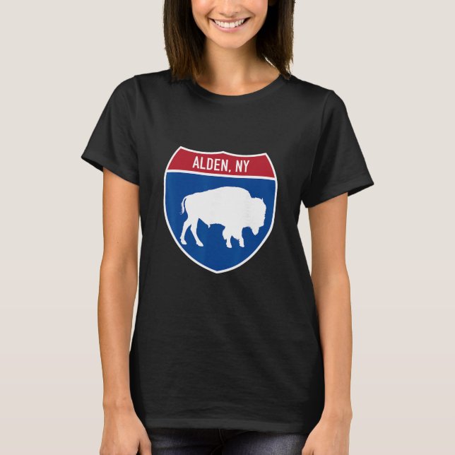 Camiseta Placa de Estrada Interestadual Alden Nova York Buf (Frente)