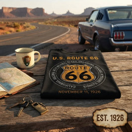 Camiseta Placa de Estrada Rota 66