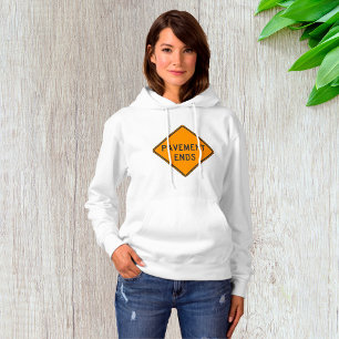 Camiseta Placa de Fim de Pavimento Aviso de Trânsito
