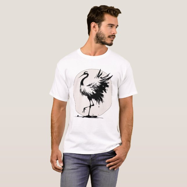 Camiseta Placa de grua Sumi-e (Frente Completa)