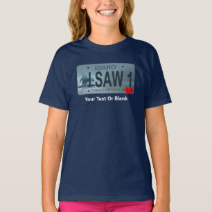 Camiseta Placa de Identificação de Sasquatch "Eu Vi 1" de I