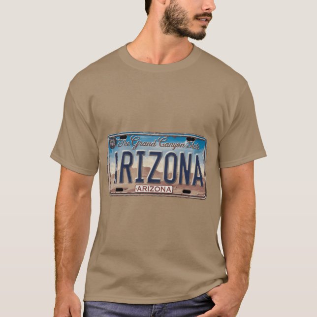 Camiseta Placa de Licença de arizona 2 (Frente)