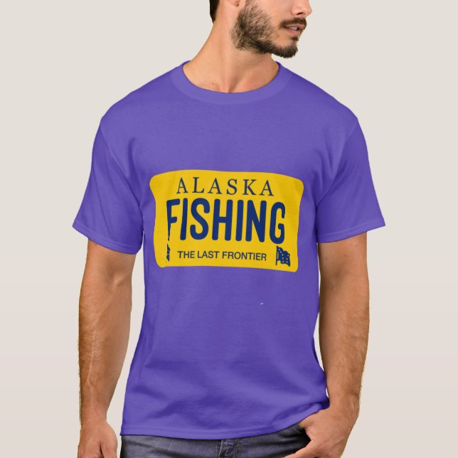 Camiseta Placa de Licença de Pesca no Alasca (Frente)