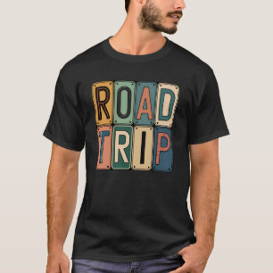 Camiseta Placa de Licença de Viagem Rodoviária