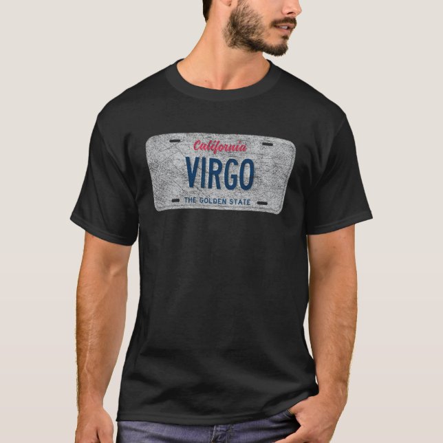 Camiseta Placa de Licença Personalizada do Estado da CA VIR (Frente)