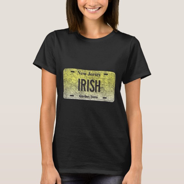 Camiseta Placa de licença personalizada engraçada do estado (Frente)