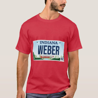Camiseta Placa de licença personalizada Weber do estado de