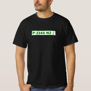 Camiseta Placa de matrícula de veículos na Palestina - não 
