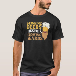 Camiseta Placa De Mente E Crescimento Do Cabelo De Bebendo 