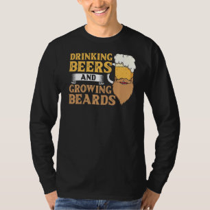 Camiseta Placa De Mente E Crescimento Do Cabelo De Bebendo