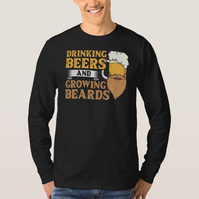 Camiseta Placa De Mente E Crescimento Do Cabelo De Bebendo  (Frente)